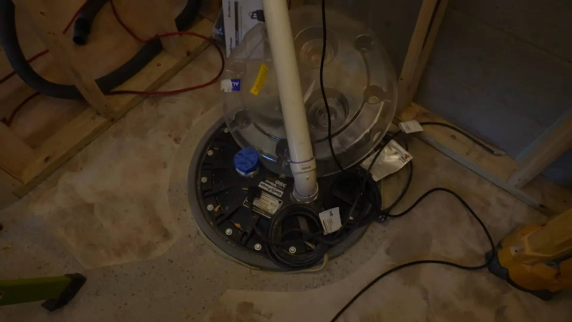 Basement floor drain pipe cutout, part of a kitchen sink clog causes visit in Chapel Hill, NC