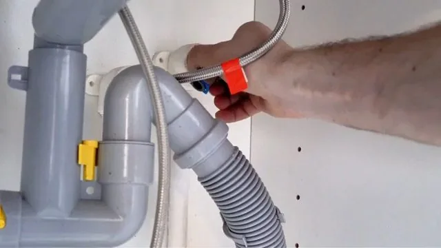 Disconnecting sink faucet supply and drain lines, part of a fixing a running toilet visit in Chapel Hill, NC
