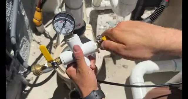 A look at handheld pool leak detector near coping from a recent rising water bill causes visit